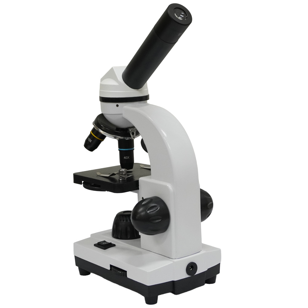 【M52-E1】 入門用 単眼生物顕微鏡/40倍~400倍/アクロマート対物 4x,10x,40x/接眼10x/LED照明(透過&照射) - 画像 (4)