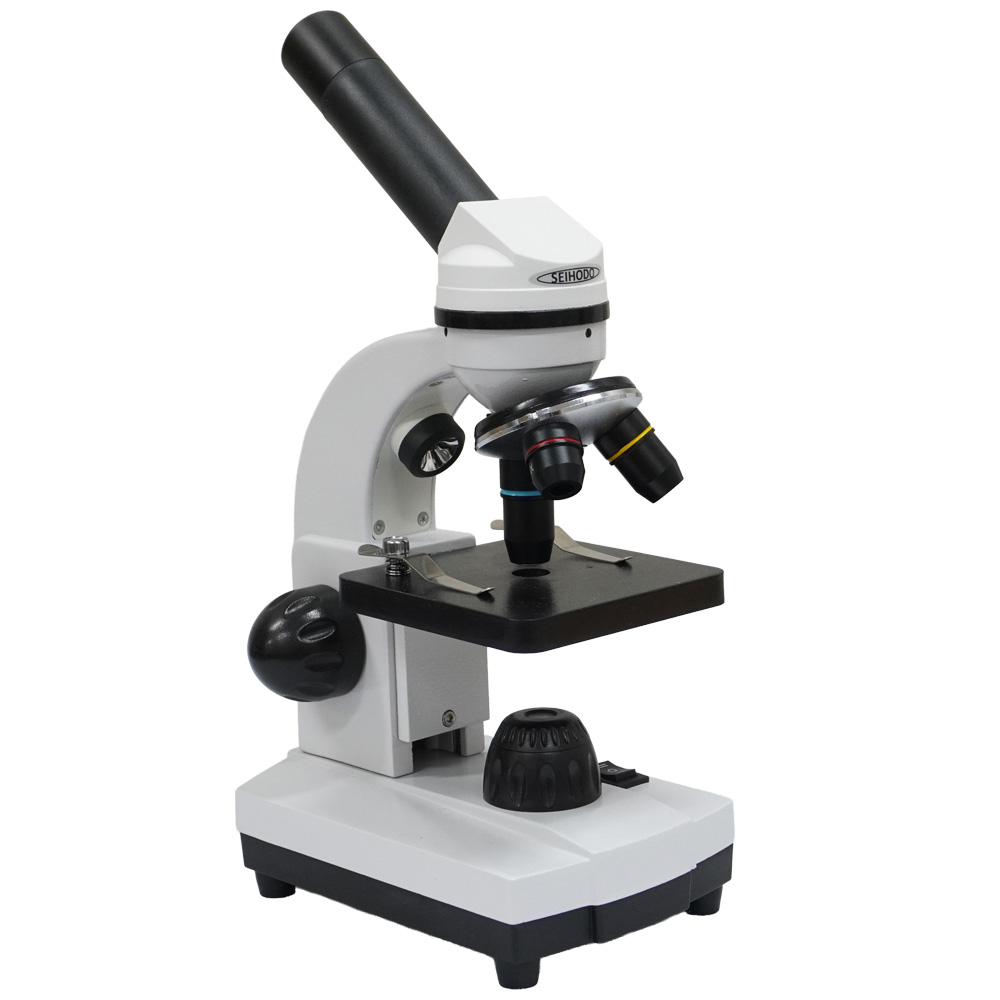 【M52-E1】 入門用 単眼生物顕微鏡/40倍~400倍/アクロマート対物 4x,10x,40x/接眼10x/LED照明(透過&照射) - 画像 (3)