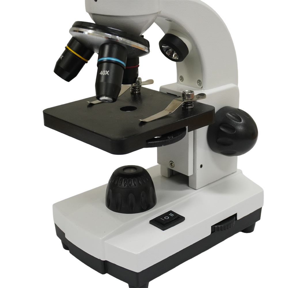 【M52-E1】 入門用 単眼生物顕微鏡/40倍~400倍/アクロマート対物 4x,10x,40x/接眼10x/LED照明(透過&照射) - 画像 (5)