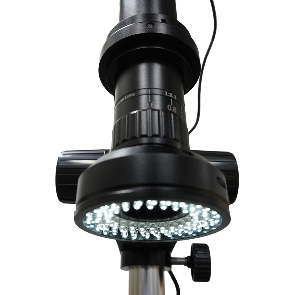 【SZS0650】単眼ズームデジタル顕微鏡/パラレル光学系/1x-Cマウント/LEDリングライト/標準スタンド/4Kカメラ - 画像 (7)