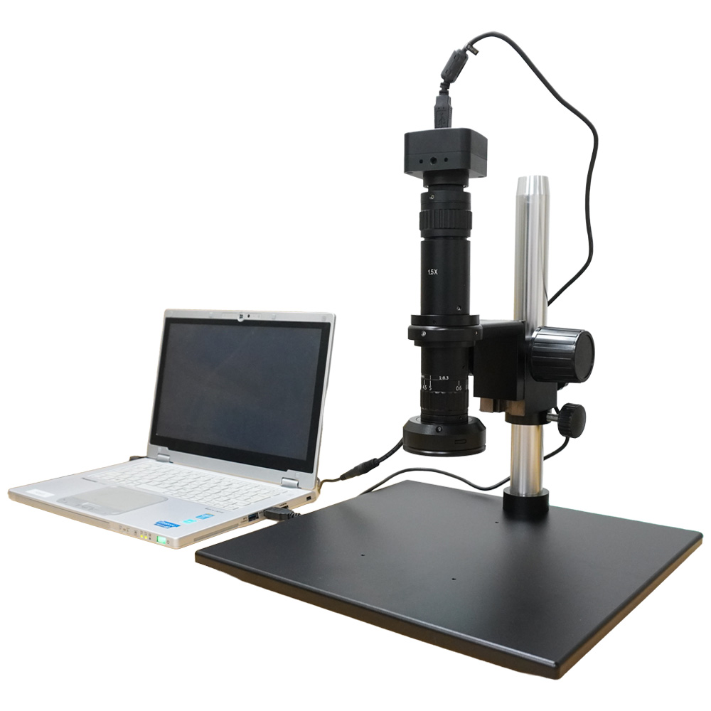 【SZS0650】単眼ズームデジタル顕微鏡/パラレル光学系/1x-Cマウント/LEDリングライト/標準スタンド/4Kカメラ - 画像 (4)