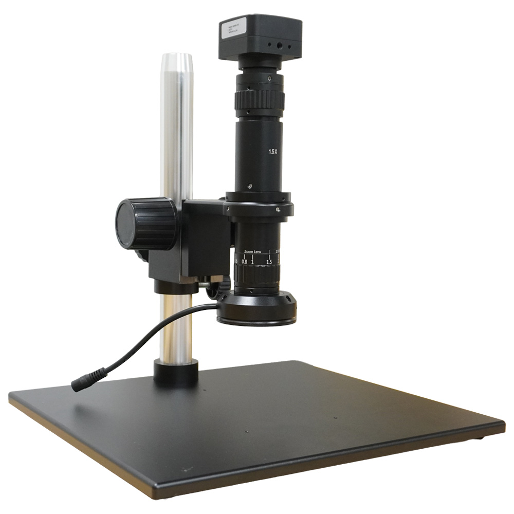 【SZS0650】単眼ズームデジタル顕微鏡/パラレル光学系/1x-Cマウント/LEDリングライト/標準スタンド/4Kカメラ - 画像 (2)