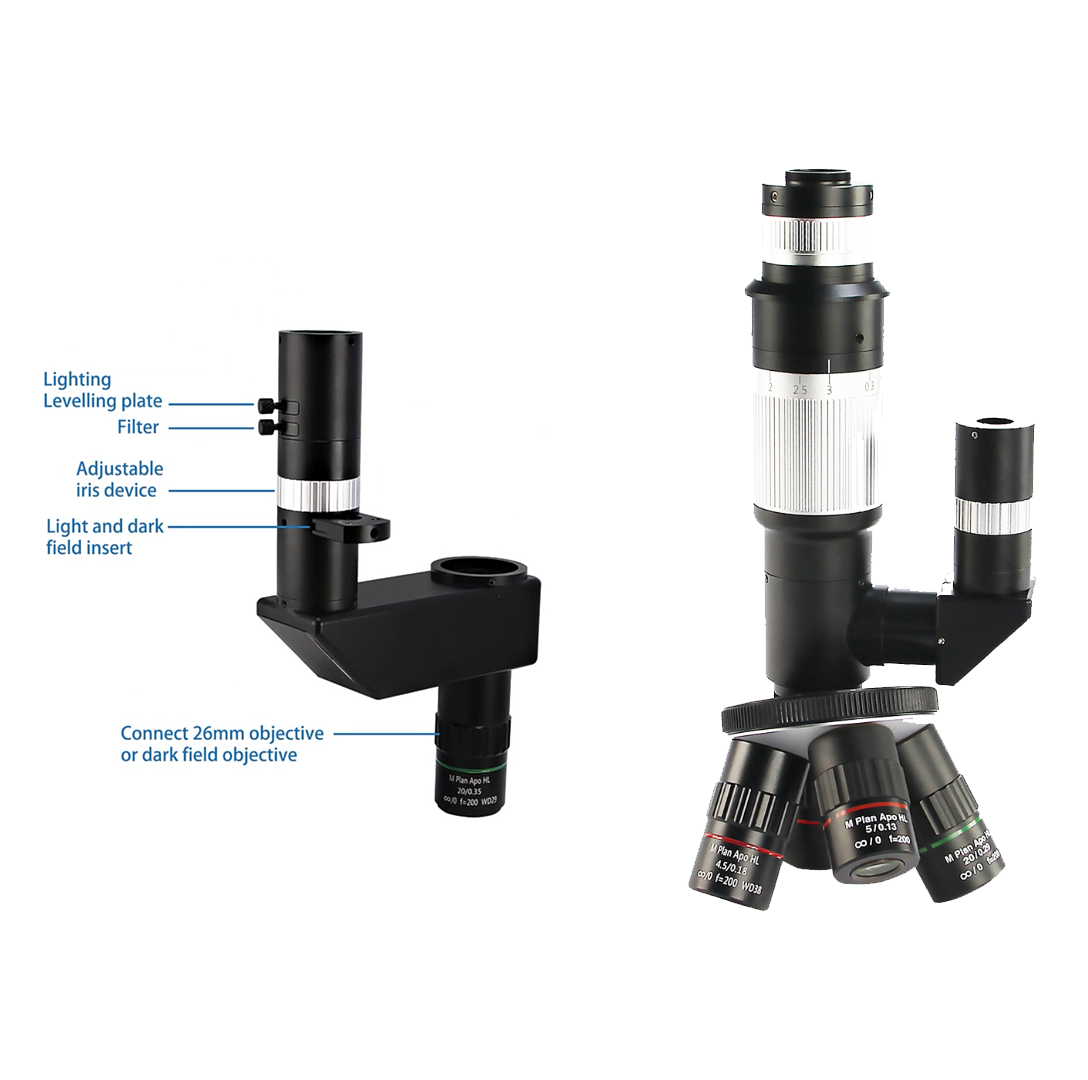 【SFB0330】アポクロマート仕様-単眼ズームデジタル顕微鏡/パラレル光学系/LEDリングライト/標準スタンド/4Kカメラ - 画像 (5)