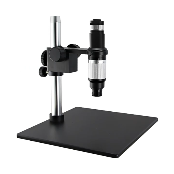 【SFB0550】アポクロマート仕様-単眼ズームデジタル顕微鏡/パラレル光学系/LEDリングライト/標準スタンド/4Kカメラ