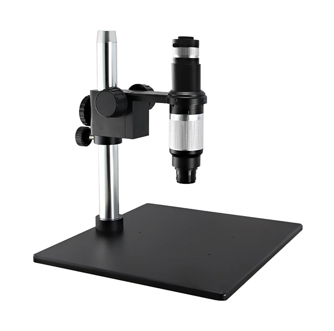 【SFB0550】アポクロマート仕様-単眼ズームデジタル顕微鏡/パラレル光学系/LEDリングライト/標準スタンド/4Kカメラ